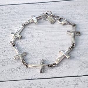 RLM Soho Bracelet Silver Tone Cross - Condition Issues